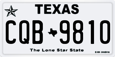 TX license plate CQB9810