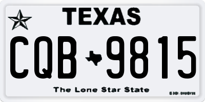 TX license plate CQB9815