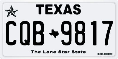 TX license plate CQB9817