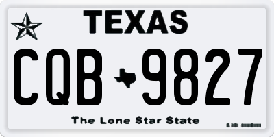 TX license plate CQB9827