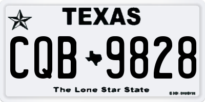 TX license plate CQB9828
