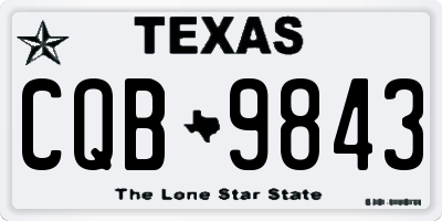 TX license plate CQB9843