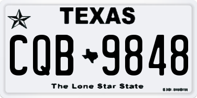 TX license plate CQB9848