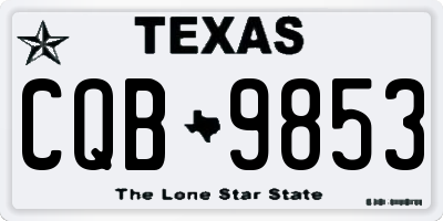 TX license plate CQB9853