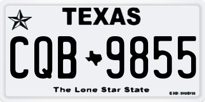 TX license plate CQB9855