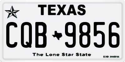 TX license plate CQB9856