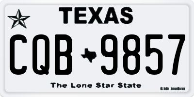 TX license plate CQB9857