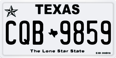 TX license plate CQB9859