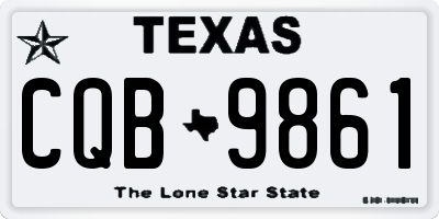 TX license plate CQB9861