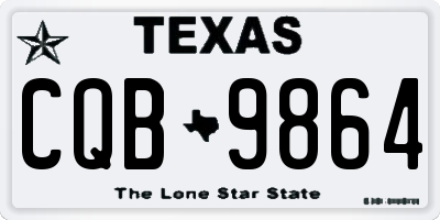 TX license plate CQB9864