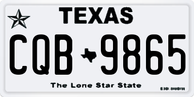 TX license plate CQB9865