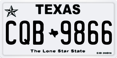 TX license plate CQB9866