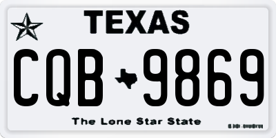 TX license plate CQB9869
