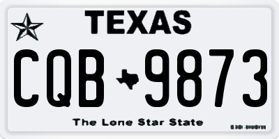 TX license plate CQB9873