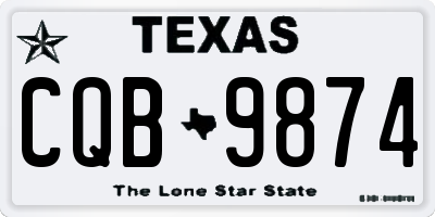 TX license plate CQB9874