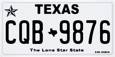 TX license plate CQB9876