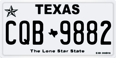 TX license plate CQB9882