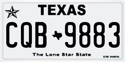 TX license plate CQB9883