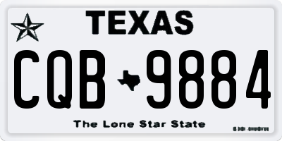 TX license plate CQB9884