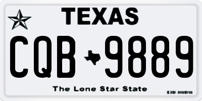 TX license plate CQB9889