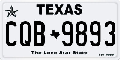 TX license plate CQB9893