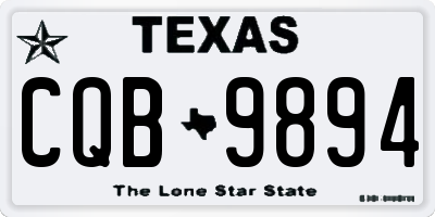 TX license plate CQB9894