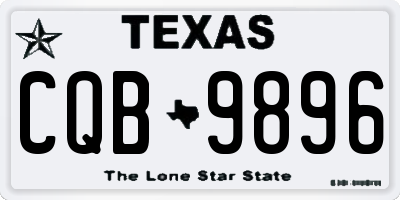 TX license plate CQB9896