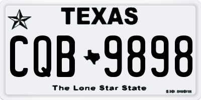 TX license plate CQB9898