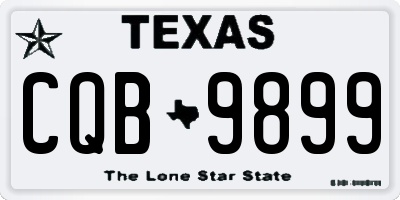 TX license plate CQB9899