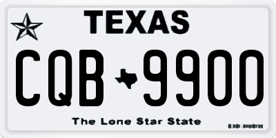 TX license plate CQB9900