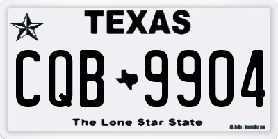 TX license plate CQB9904
