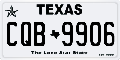 TX license plate CQB9906