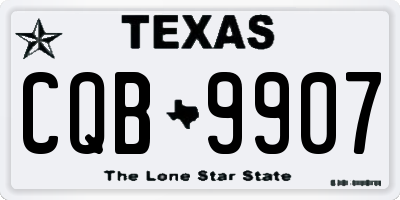 TX license plate CQB9907