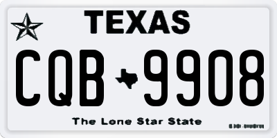 TX license plate CQB9908