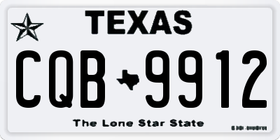 TX license plate CQB9912