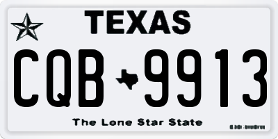 TX license plate CQB9913