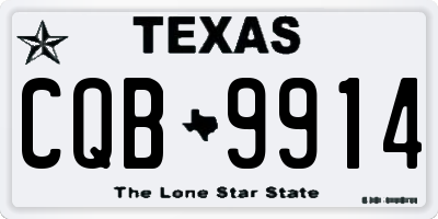 TX license plate CQB9914