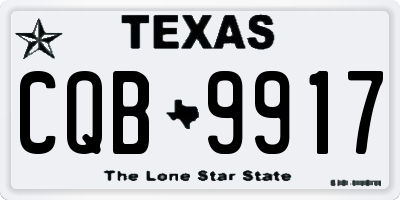 TX license plate CQB9917
