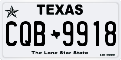 TX license plate CQB9918