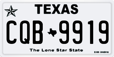 TX license plate CQB9919
