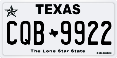TX license plate CQB9922