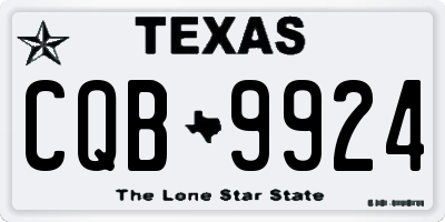 TX license plate CQB9924