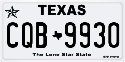 TX license plate CQB9930