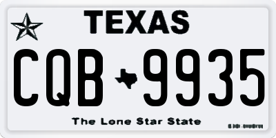 TX license plate CQB9935