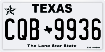 TX license plate CQB9936