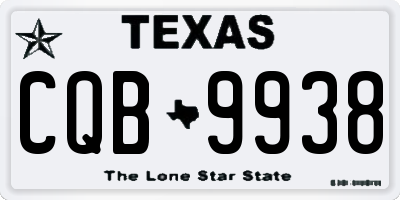 TX license plate CQB9938