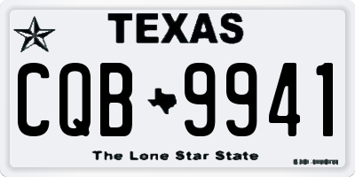 TX license plate CQB9941