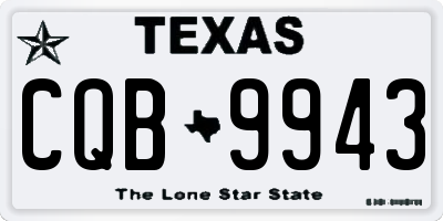 TX license plate CQB9943