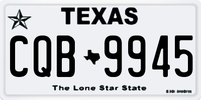 TX license plate CQB9945