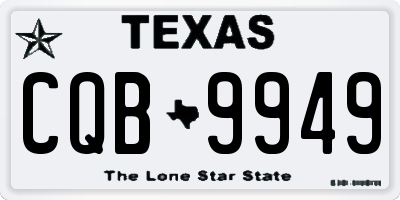 TX license plate CQB9949